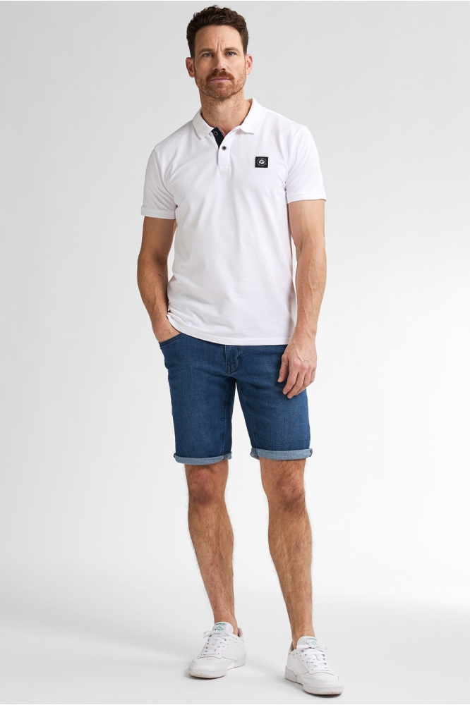 POLO MET KORTE MOUWEN M 1050 POL945 0000 BRIGHT WHITE